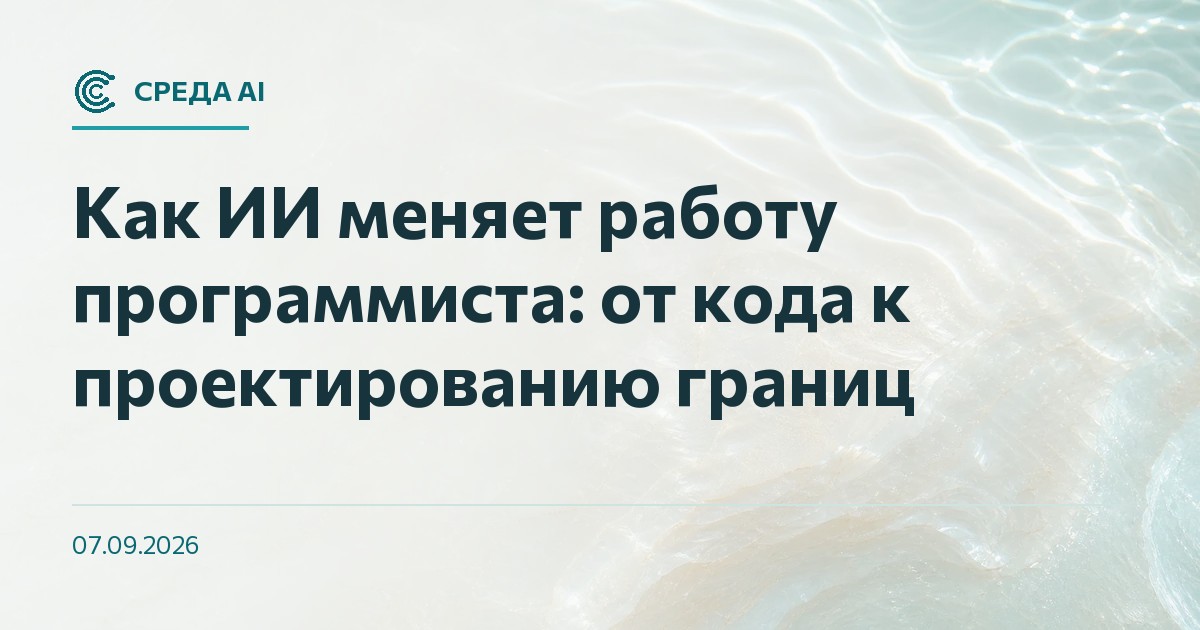 Как ИИ меняет работу программиста: от кода к проектированию границ
