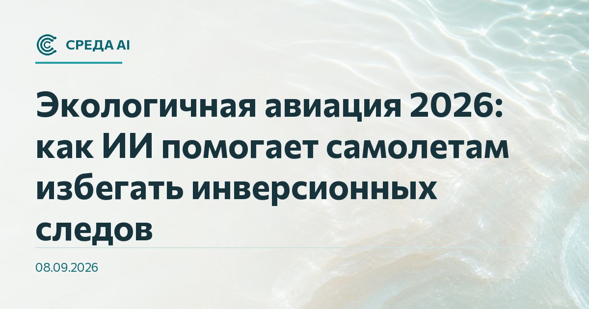Экологичная авиация 2026: как ИИ помогает самолетам избегать инверсионных следов
