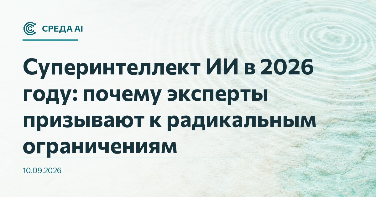 Суперинтеллект ИИ в 2026 году: почему эксперты призывают к радикальным ограничениям