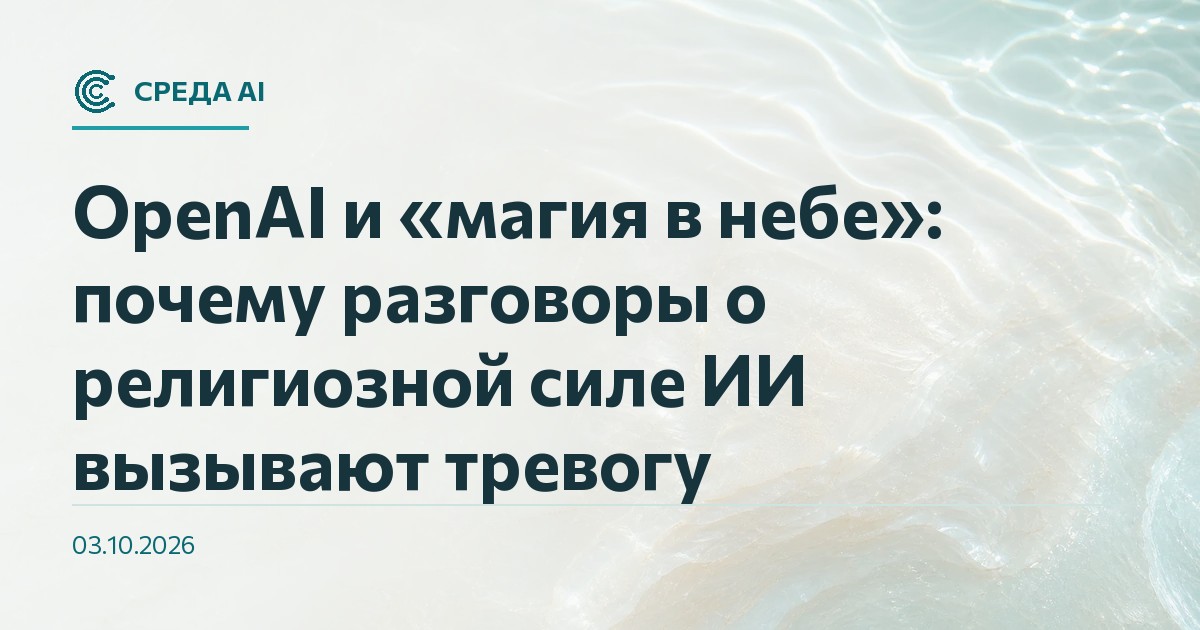 OpenAI и «магия в небе»: почему разговоры о религиозной силе ИИ вызывают тревогу