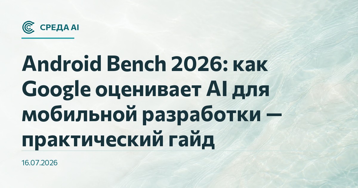 Android Bench 2026: как Google оценивает AI для мобильной разработки — практический гайд