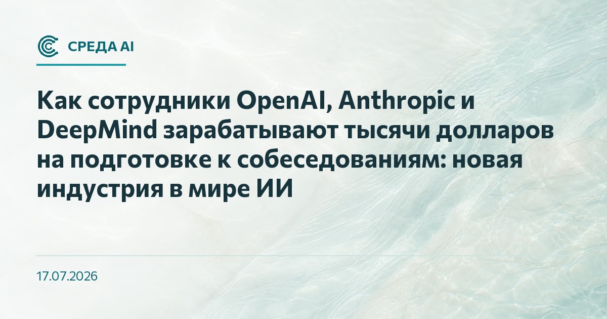 Как сотрудники OpenAI, Anthropic и DeepMind зарабатывают тысячи долларов на подготовке к собеседованиям: новая индустрия в мире ИИ