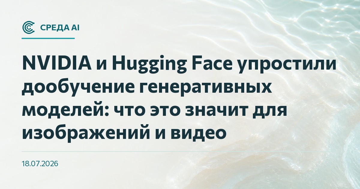 NVIDIA и Hugging Face упростили дообучение генеративных моделей: что это значит для изображений и видео