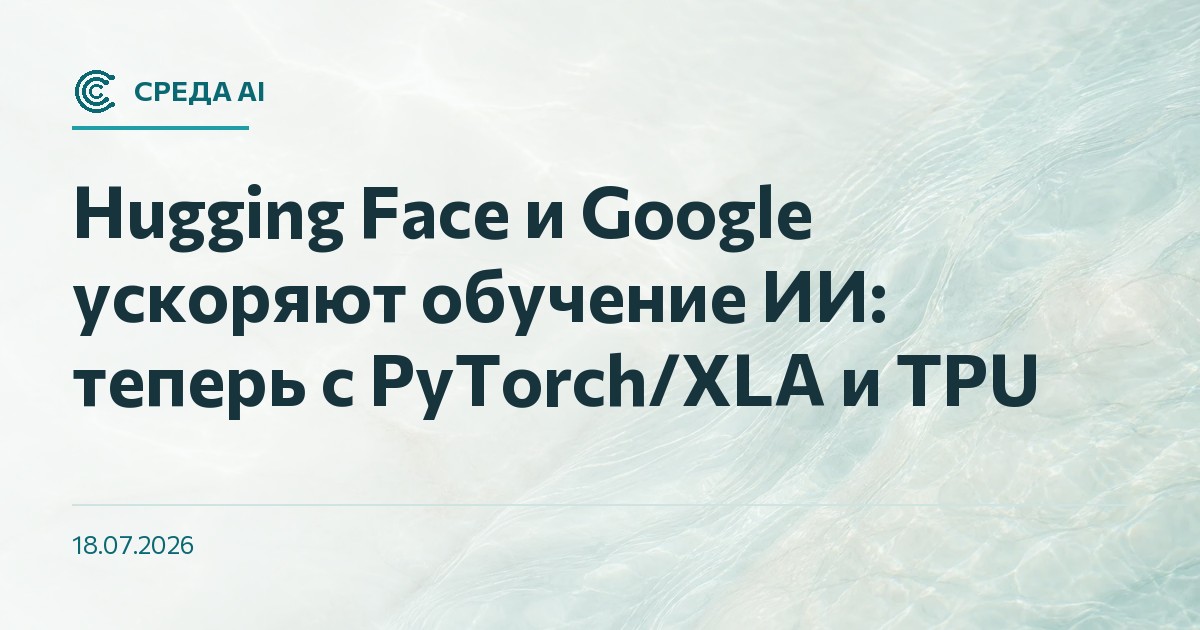 Hugging Face и Google ускоряют обучение ИИ: теперь с PyTorch/XLA и TPU