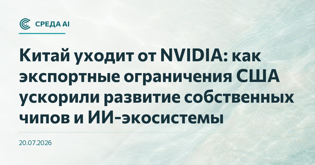 Китай уходит от NVIDIA: как экспортные ограничения США ускорили развитие собственных чипов и ИИ-экосистемы
