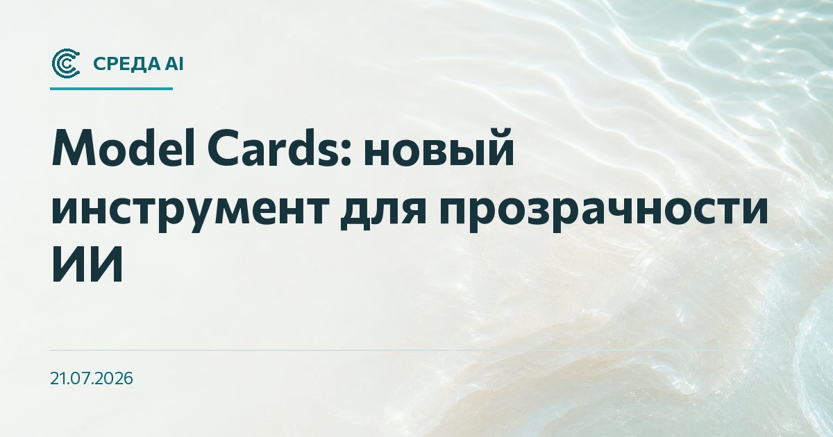Model Cards: новый инструмент для прозрачности ИИ