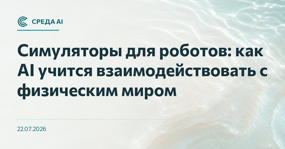 Симуляторы для роботов: как AI учится взаимодействовать с физическим миром