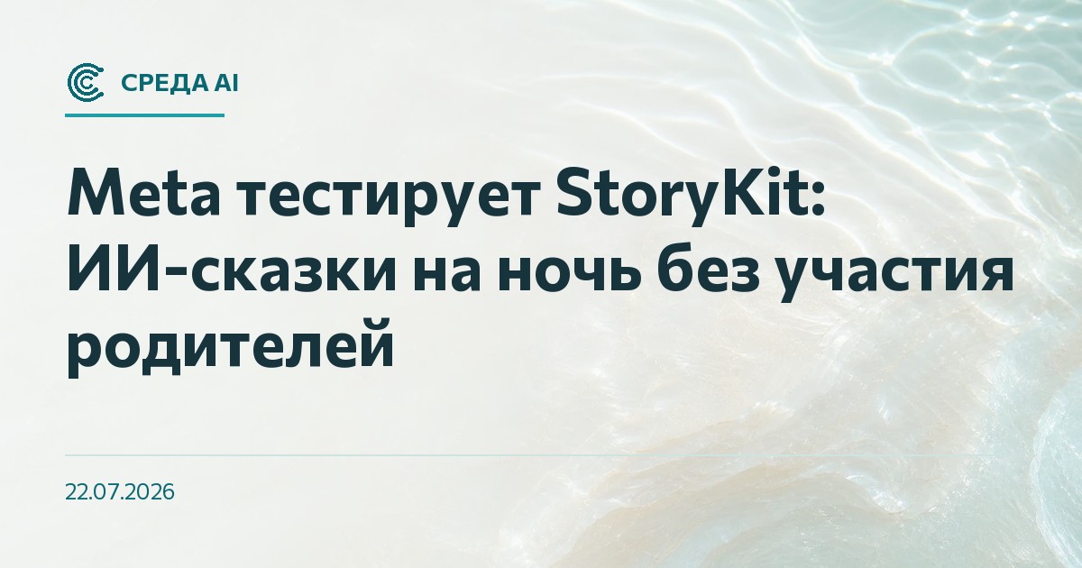 Meta тестирует StoryKit: ИИ-сказки на ночь без участия родителей