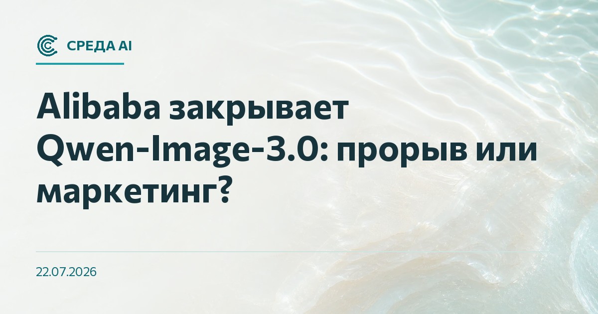 Alibaba закрывает Qwen-Image-3.0: прорыв или маркетинг?