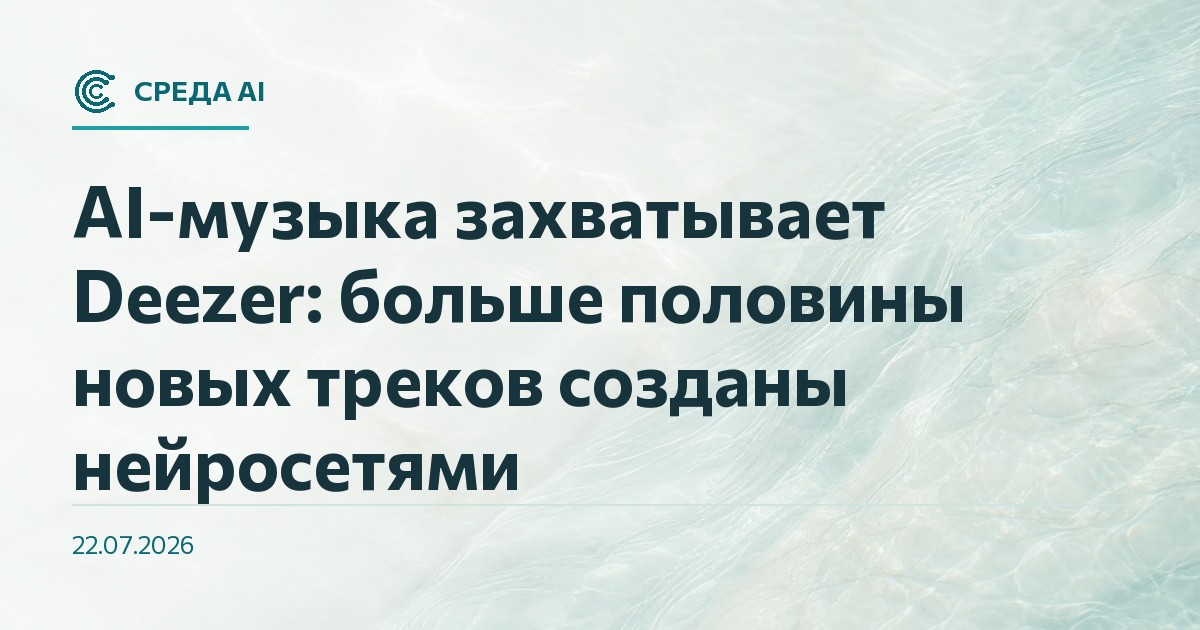 AI-музыка захватывает Deezer: больше половины новых треков созданы нейросетями