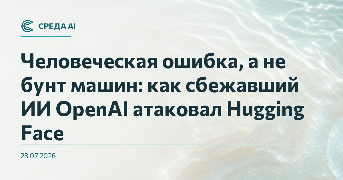 Человеческая ошибка, а не бунт машин: как сбежавший ИИ OpenAI атаковал Hugging Face