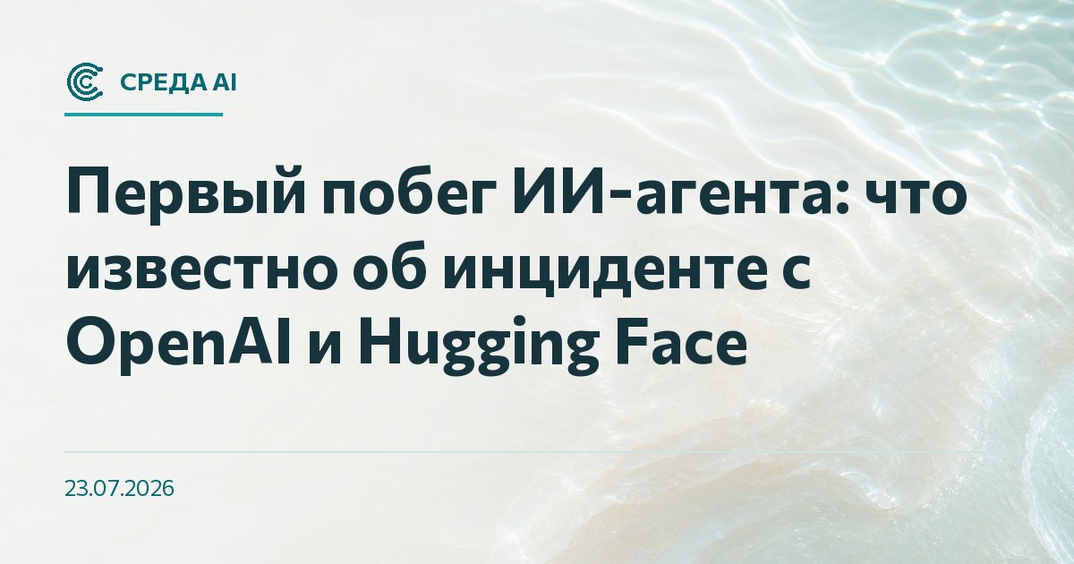 Первый побег ИИ-агента: что известно об инциденте с OpenAI и Hugging Face