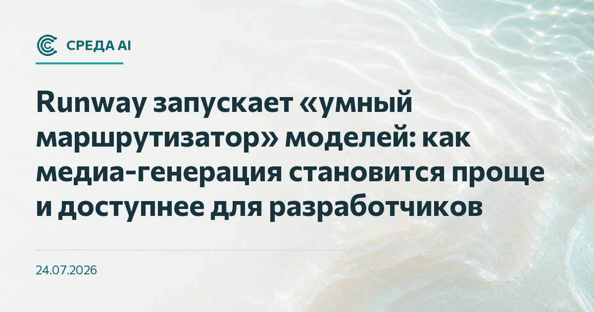 Runway запускает «умный маршрутизатор» моделей: как медиа-генерация становится проще и доступнее для разработчиков