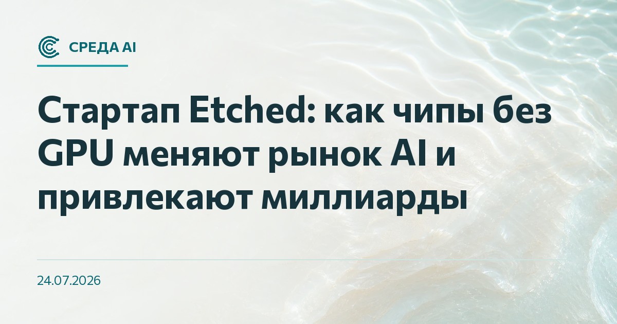 Стартап Etched: как чипы без GPU меняют рынок AI и привлекают миллиарды
