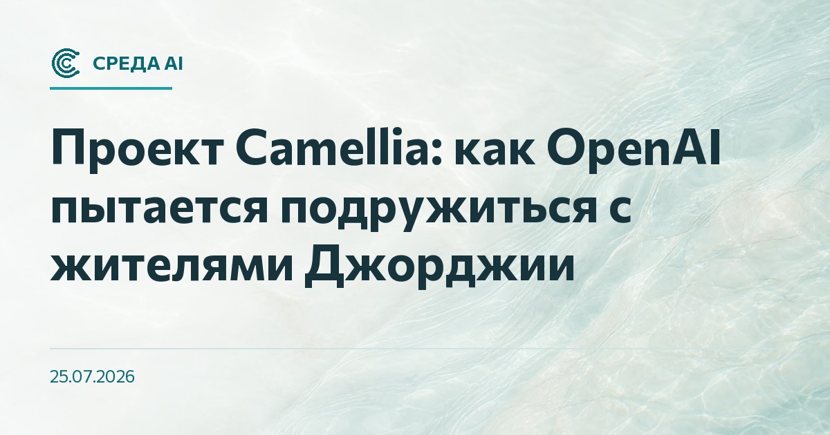 Проект Camellia: как OpenAI пытается подружиться с жителями Джорджии