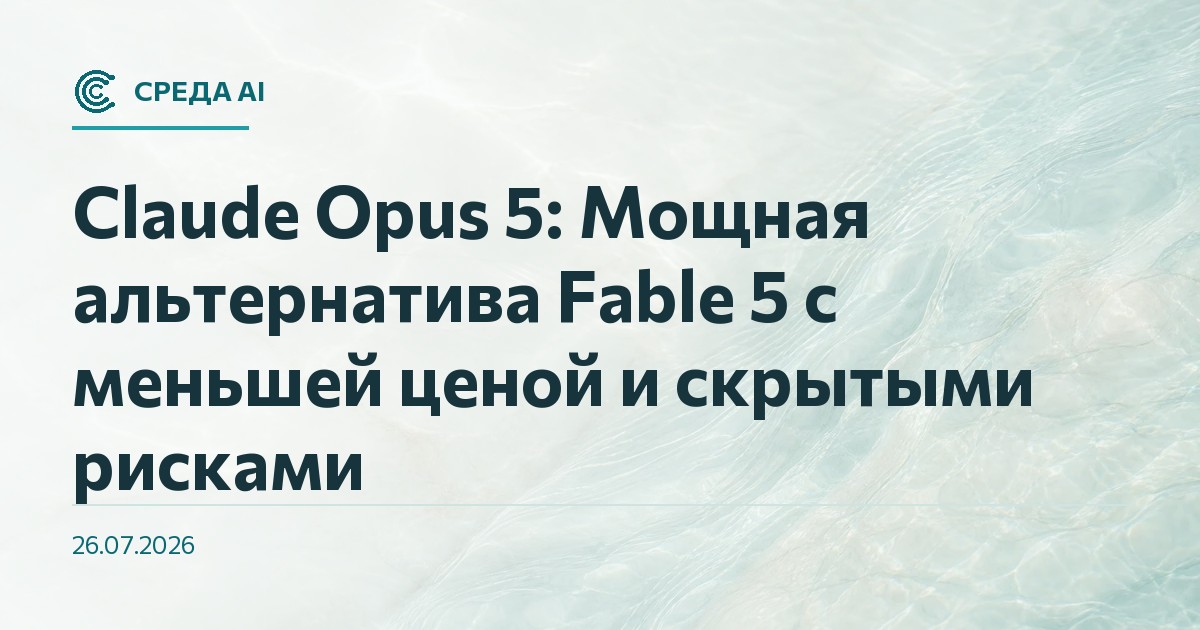 Claude Opus 5: Мощная альтернатива Fable 5 с меньшей ценой и скрытыми рисками