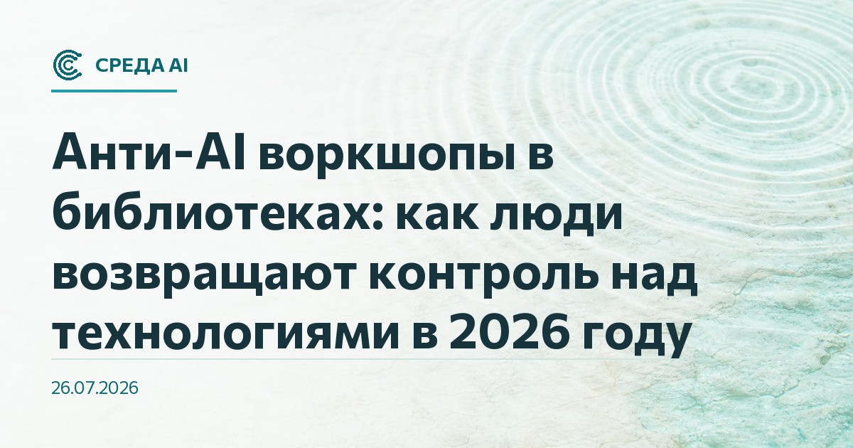 Анти-AI воркшопы в библиотеках: как люди возвращают контроль над технологиями в 2026 году