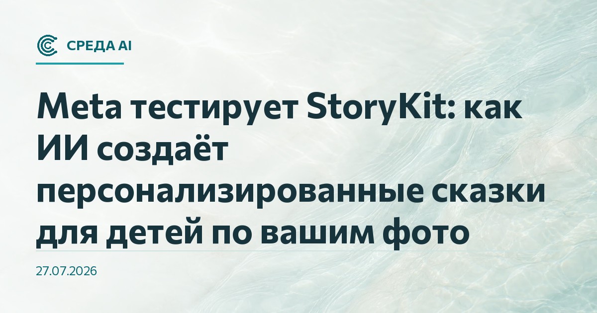 Meta тестирует StoryKit: как ИИ создаёт персонализированные сказки для детей по вашим фото