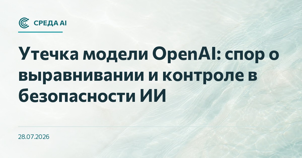 Утечка модели OpenAI: спор о выравнивании и контроле в безопасности ИИ