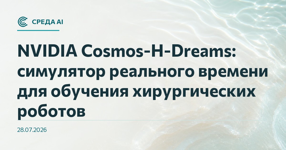 NVIDIA Cosmos-H-Dreams: симулятор реального времени для обучения хирургических роботов