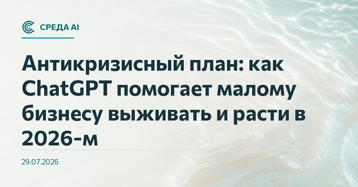 Антикризисный план: как ChatGPT помогает малому бизнесу выживать и расти в 2026-м