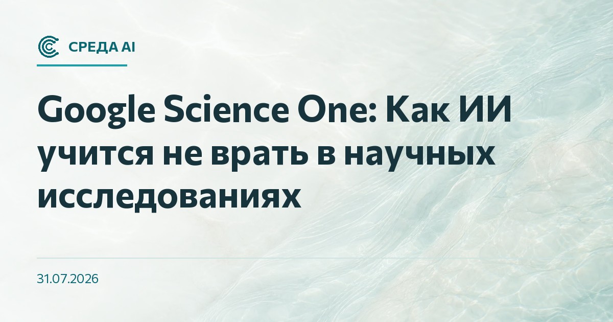 Google Science One: Как ИИ учится не врать в научных исследованиях
