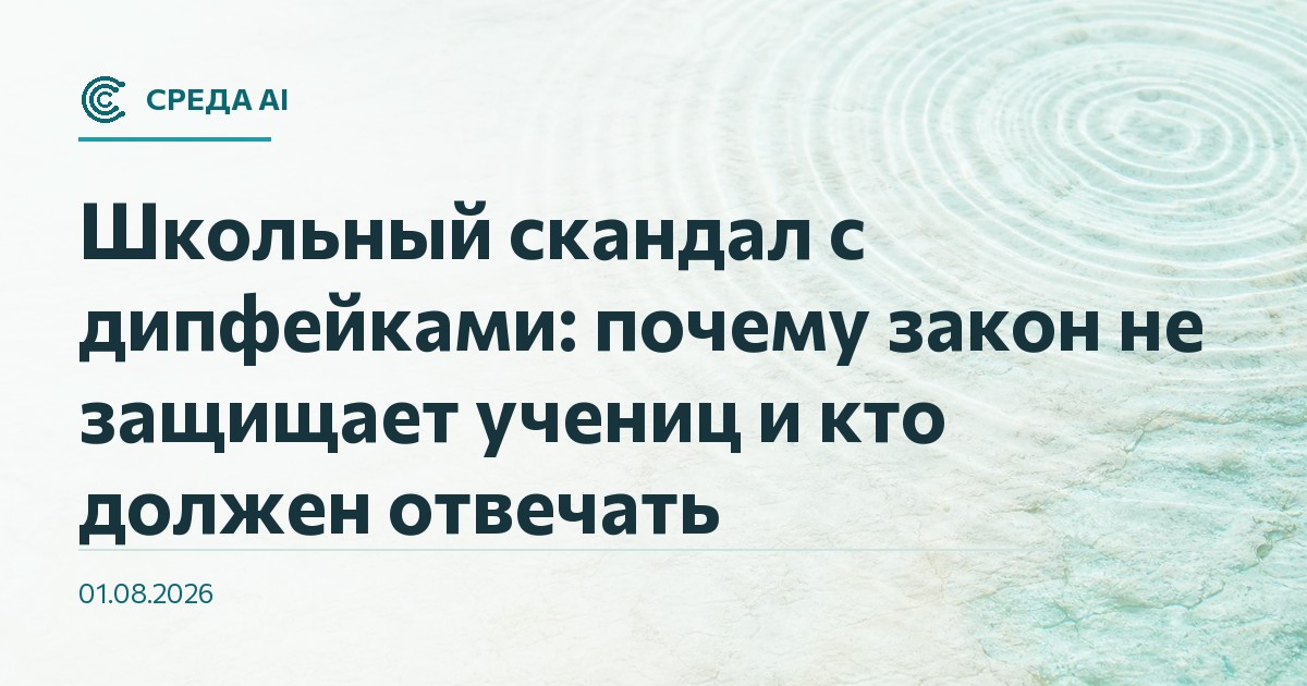 Школьный скандал с дипфейками: почему закон не защищает учениц и кто должен отвечать