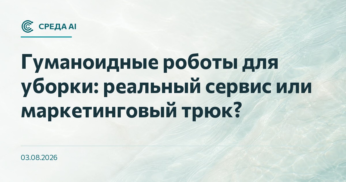 Гуманоидные роботы для уборки: реальный сервис или маркетинговый трюк?