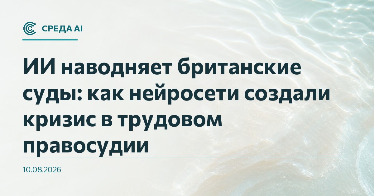 ИИ наводняет британские суды: как нейросети создали кризис в трудовом правосудии