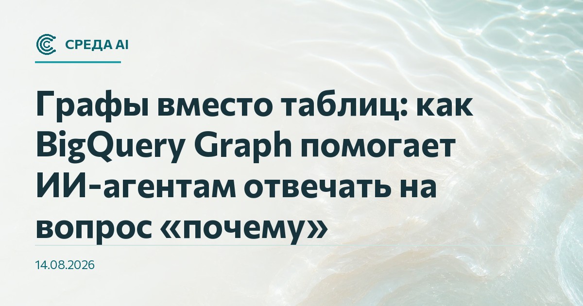 Графы вместо таблиц: как BigQuery Graph помогает ИИ-агентам отвечать на вопрос «почему»