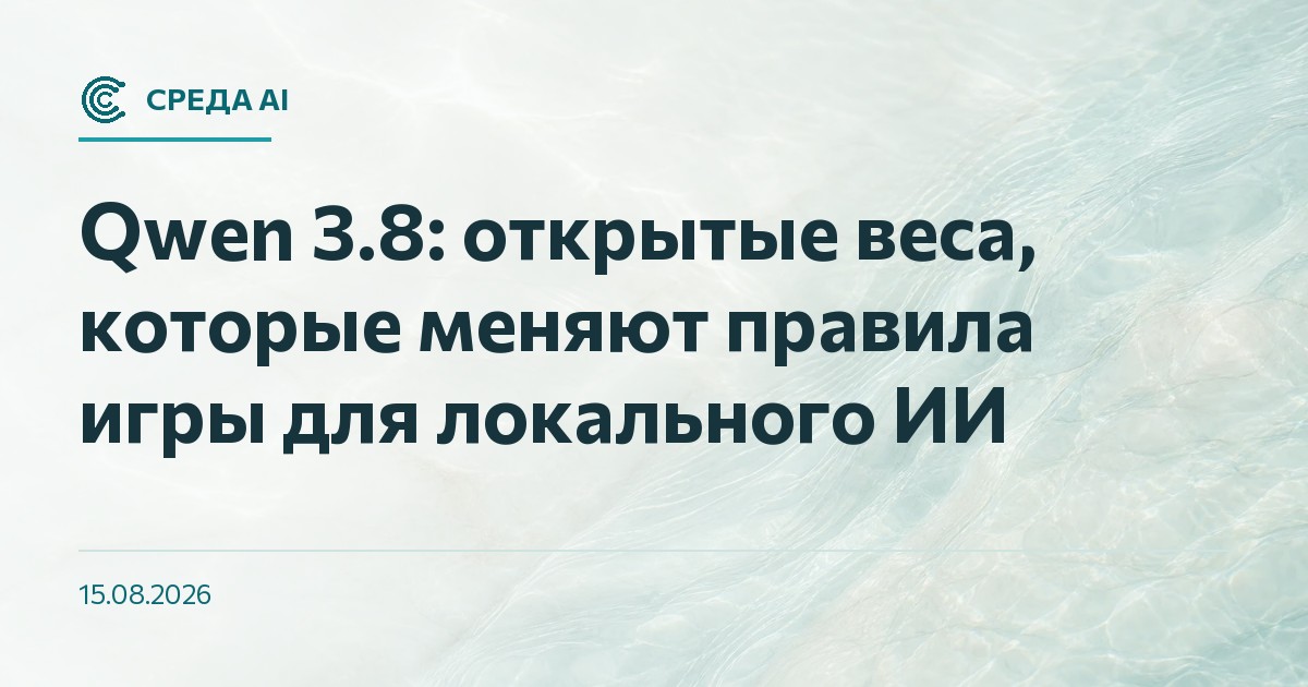 Qwen 3.8: открытые веса, которые меняют правила игры для локального ИИ