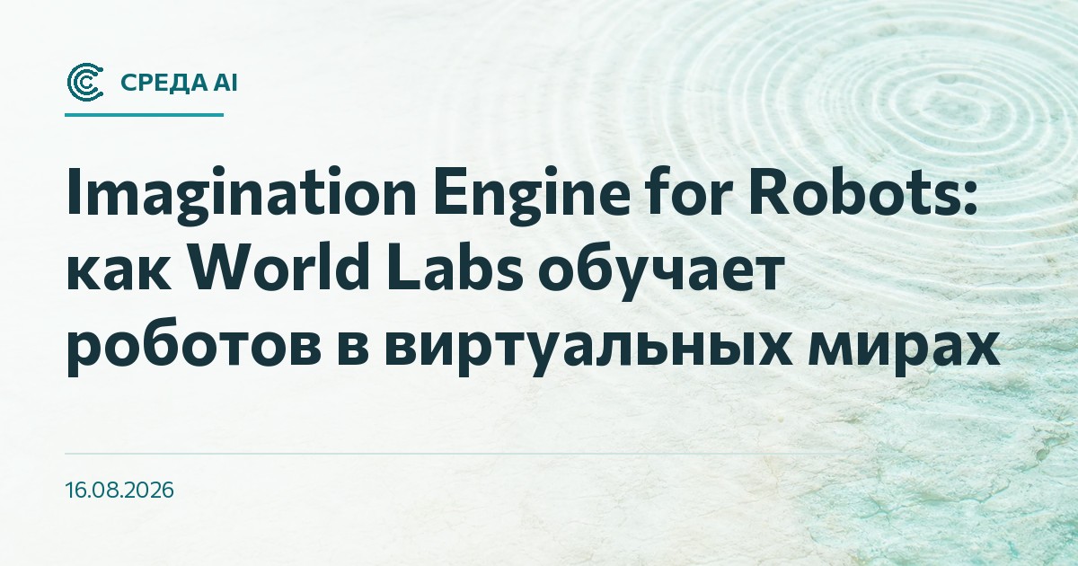 Imagination Engine for Robots: как World Labs обучает роботов в виртуальных мирах