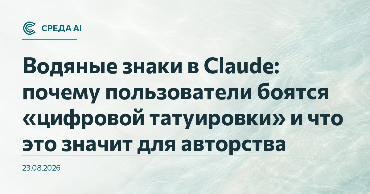 Водяные знаки в Claude: почему пользователи боятся «цифровой татуировки» и что это значит для авторства