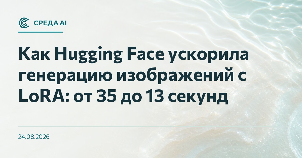 Как Hugging Face ускорила генерацию изображений с LoRA: от 35 до 13 секунд