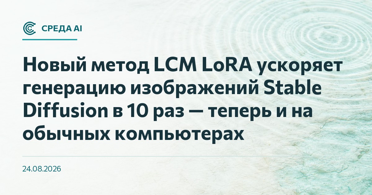 Новый метод LCM LoRA ускоряет генерацию изображений Stable Diffusion в 10 раз — теперь и на обычных компьютерах