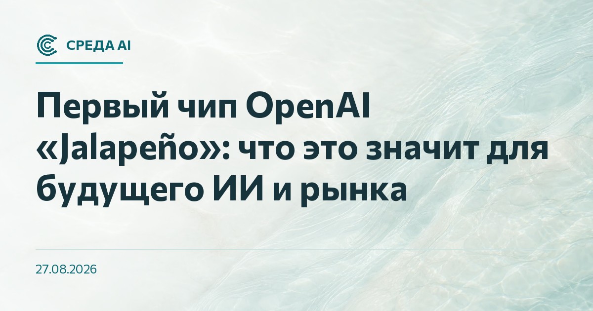 Первый чип OpenAI «Jalapeño»: что это значит для будущего ИИ и рынка