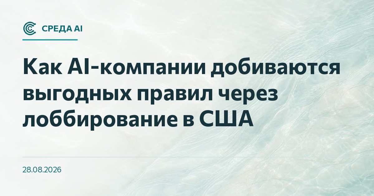 Как AI-компании добиваются выгодных правил через лоббирование в США