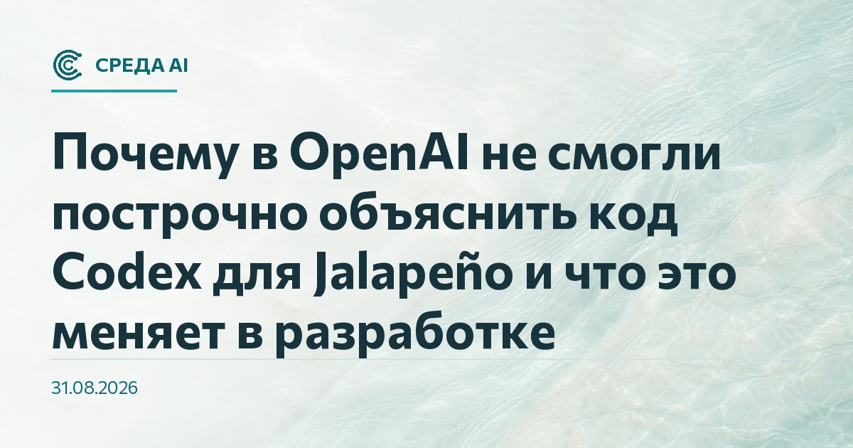Почему в OpenAI не смогли построчно объяснить код Codex для Jalapeño и что это меняет в разработке